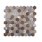 Apollo Tile Sample, 1.25" Silver & Beige Hexagon 11.25"X11.25" Peel & Stick Tile TCPLST9906 Sample - alternate 2